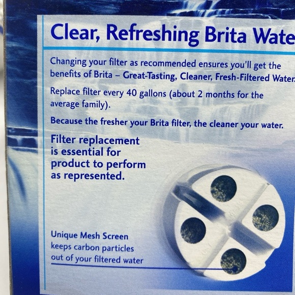Brita Standard Pitcher Filters 5 Pack Fits Model OB03 Advanced Filtration - Picture 4 of 6